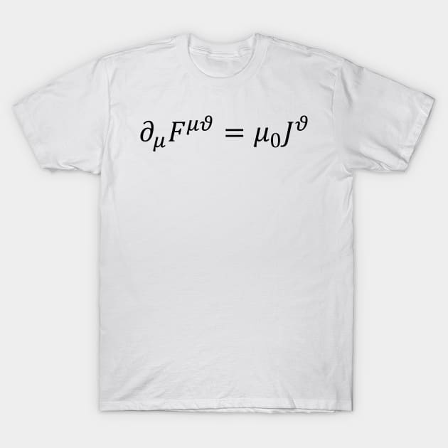 Maxwell Equations Compact Version - Using The Electromagnetic Tensor T-Shirt by ScienceCorner